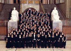 O coro da universidade na Ludwig Maximilians University