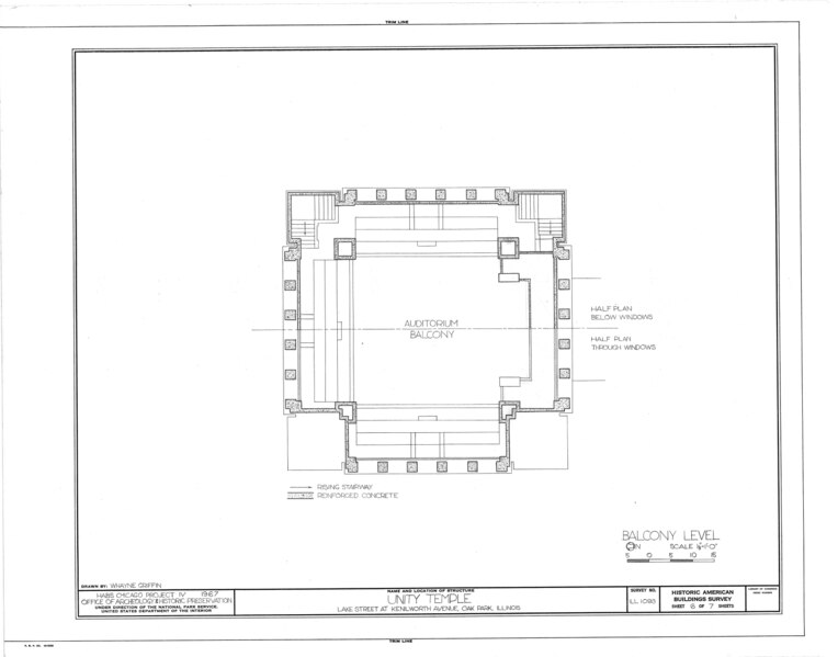 File:Unity Temple, 875 Lake Street, Oak Park, Cook County, IL HABS ILL,16-OAKPA,3- (sheet 6 of 7).tif