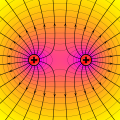 E-field around two equally charged infinite wires