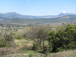 Vista della catena dei monti Amathole vicino a Keiskammahoek