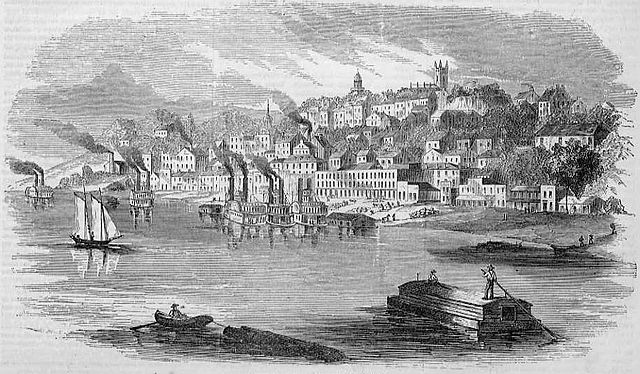 View of Vicksburg in 1855