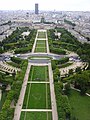 View from the Tour Eiffel, Paris, towards the Tour Montparnasse