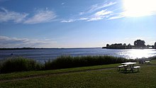Saint Lawrence River seen from LaSalle Blvd. bicycle path. Waterfront 2.jpg