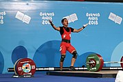 Deutsch: Gewichtheben bei den Olympischen Jugendspielen 2018; Tag 2, 10. Oktober 2018; Jungen 62 kg English: Weightlifting at the 2018 Summer Youth Olympics at 8 October 2018 – Boys' 62 kg