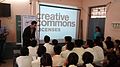 Swapnil Karambelkar addressing Students about Creative Commons