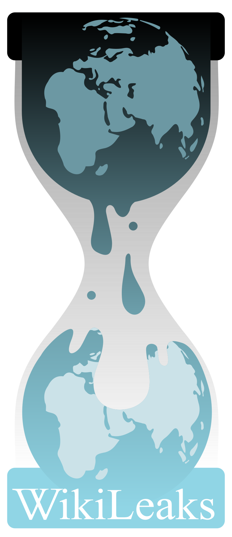 1Graphic of hourglass, coloured in blue and grey; a circular map of the eastern hemisphere of the world drips from the top to bottom chamber of the hourglass.