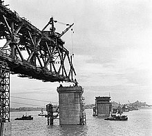 Wuhan Yangtze River Bridge In Construction Wuhan Yangtze River Bridge in construction.jpg