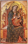 Madonna enthroned with Baby Jesus by Stefano Veneziano (Correr Museum)