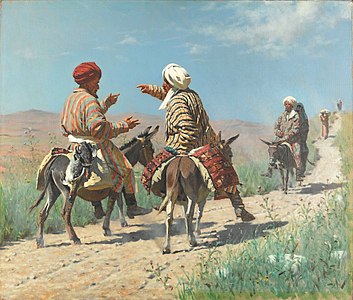 Mullah Rakhim en Mullah Kerim op weg naar de bazaarruzie