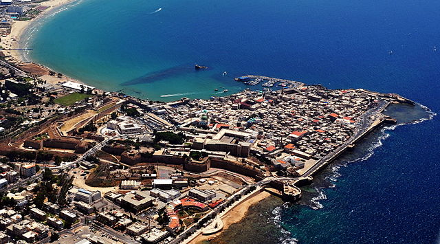 The general outlook of Old Acre, seen here in a present-day view from above, has changed little since 1799