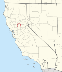 Location of the Auburn Rancheria 0120R Auburn Rancheria Locator Map.svg