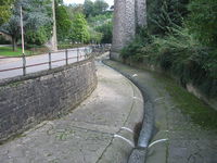 Kanalizovaný potok v Lucemburku