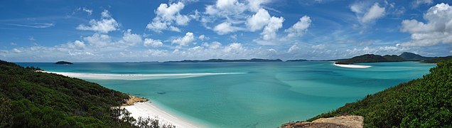 Panoramic view of the Whitsunday Islands