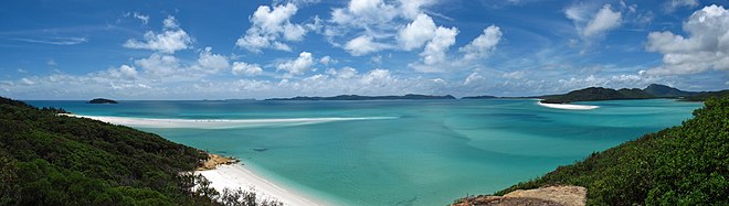 Vista panoramica delle isole Whitsunday.