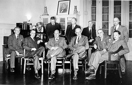 108th meeting of the Baird Ornithological Club in Holt House, the original administration building of the National Zoological Park on January 14, 1948. 108th Meeting of the Baird Ornithological Club.jpg