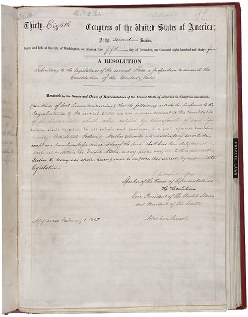 Text of the 13th Amendment