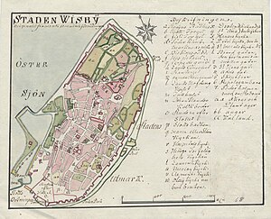 300px 18th century map of visby%2c sweden