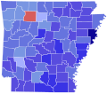 1908 Arkansas Gubernatorial Election by County