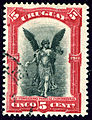 5c carmine and black issue 1911. First postal congress in South America