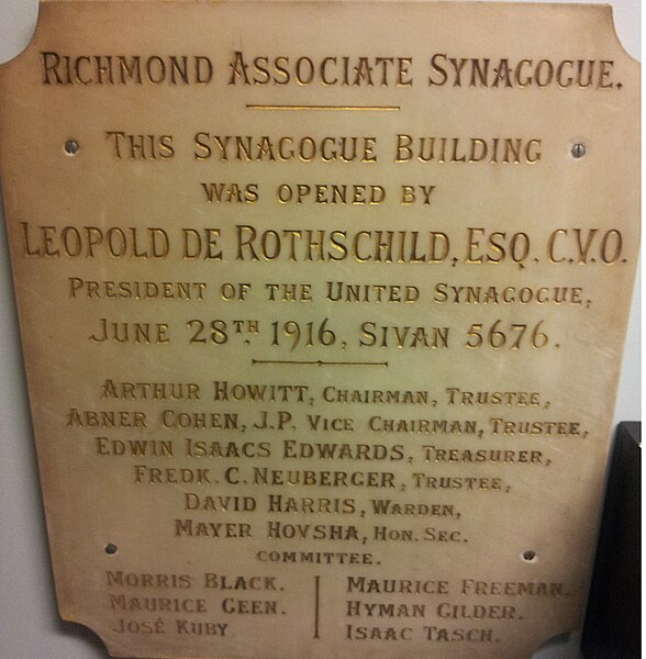 File:1916 Richmond synagogue plaque.jpg