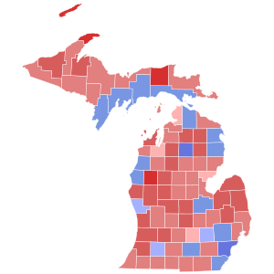 1918 United States Senate election in Michigan results map by county.svg