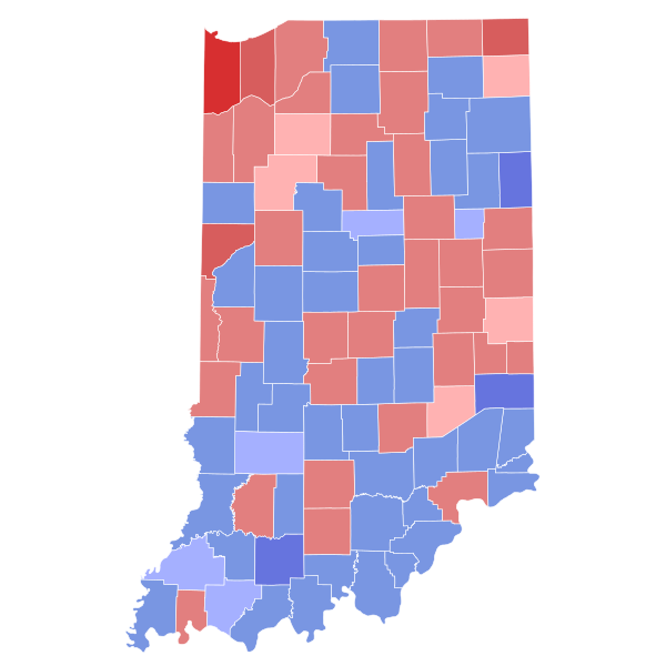 File:1926 United States Senate Election in Indiana by County.svg