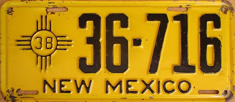 File:1938 New Mexico license plate.jpg