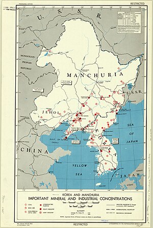 1945년 태평양 전쟁 종전 당시 소련군의 만주 점령 상황