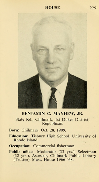 File:1967 Benjamin Mayhew Massachusetts House of Representatives.png