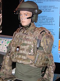 2004072705d hr - A mannequin, on display at the Future Warrior exhibit, shows off the upper torso of the 2010 Future Force Warrior uniform system.jpg