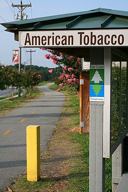 2008-07-23 American Tobacco Trail terminus in Durham.jpg