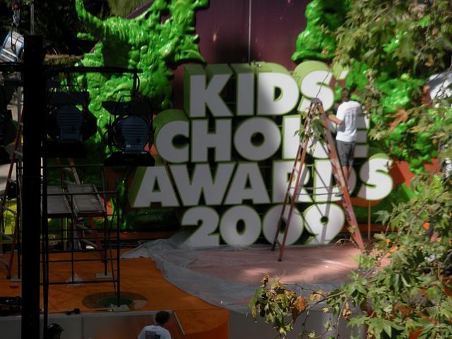 Finishing up with the "Orange Carpet" for the Kids' Choice Awards outside of Pauley Pavilion, UCLA campus