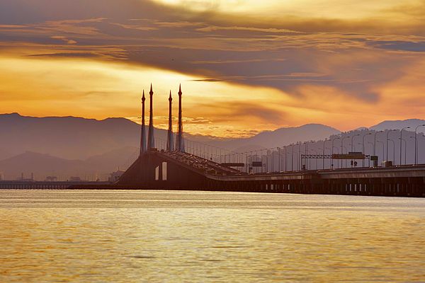 Penang Bridge at sunrise