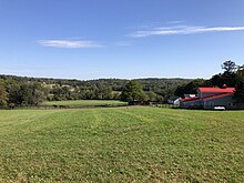 Rolling hills, forests and horse pasture in the northern portion of Hopewell Township, characterizing its mostly rural nature 2023-10-12 11 26 43 Forested hills and horse pastures east of New Jersey State Route 31 and north of Mine Road in Hopewell Township, Mercer County, New Jersey.jpg