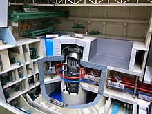 Model of the Toshiba ABWR, which became the first operational Generation III reactor in 1996 ABWR Toshiba 1.jpg