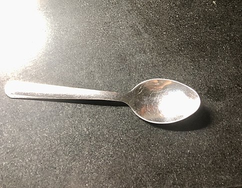 A plastic spoon