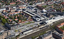 Aerial view of Glostrup station in 2018. Aerial view of Glostrup Station.jpg