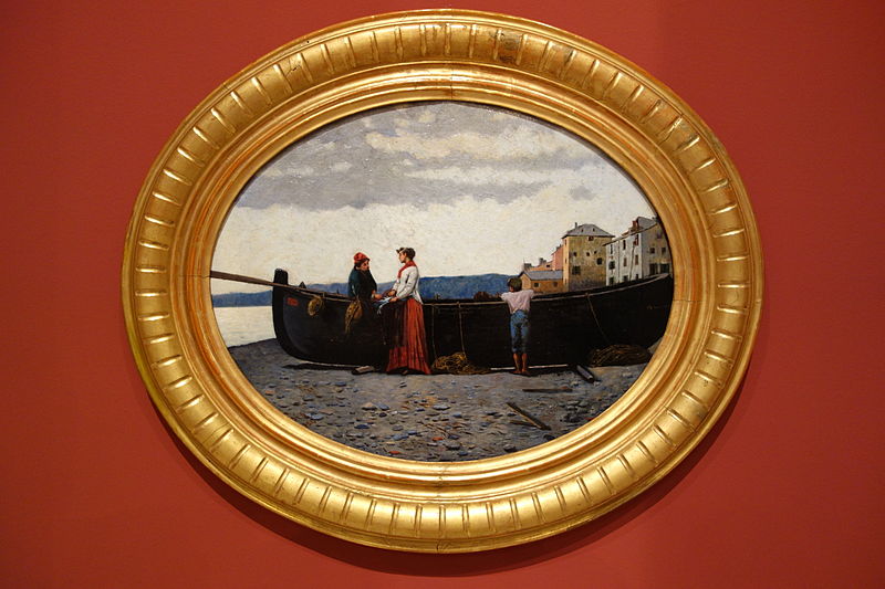 File:After Fishing by Antonio Varni, 1884, oil on canvas - Accademia Ligustica di Belle Arti - DSC02304.JPG