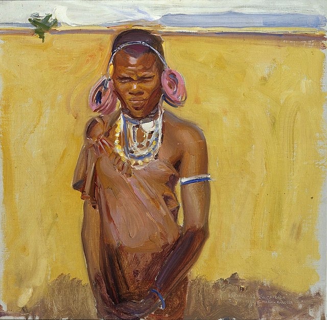 Kikuyu woman as painted by Akseli Gallen-Kallela in 1909