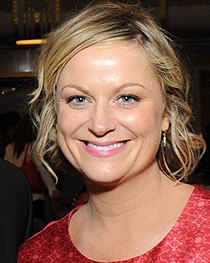 Parks and Recreation co-creator Michael Schur described "Harvest Festival" as a particularly empowering episode for Leslie Knope, played by Amy Poehler (pictured). Amy Poehler (8894155873) (cropped).jpg