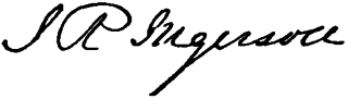 signature de Joseph Reed Ingersoll