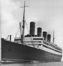 Aquitania after her 1920 refit. This photograph was taken in the 1930s. Aquitania Post-WW1.jpg