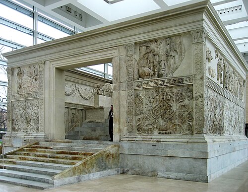 Ara Pacis Augustae, the "Altar of Augustan Peace", as reassembled