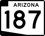 Straßenschild der Arizona State Route 187