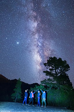 Vía Láctea vista desde La Palma. Disfrutando de la observación del mundo exterior de estrellas