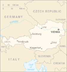 Mapa Austrii