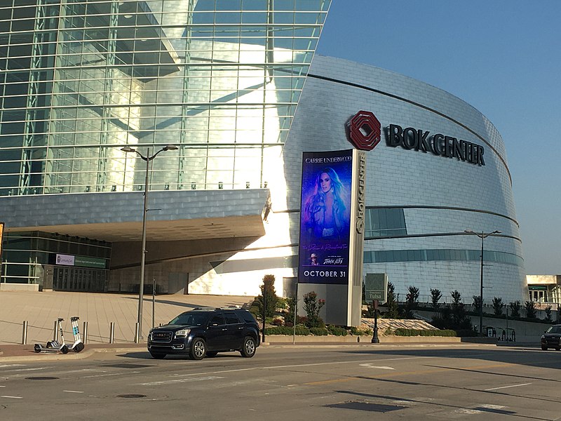 File:BOK Center with ad for upcoming Carrie Underwood concert.jpg