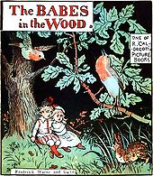 Cover of Babes in the Wood, illustrated by Randolph Caldecott Babes in the Wood - cover - illustrated by Randolph Caldecott - Project Gutenberg eText 19361.jpg