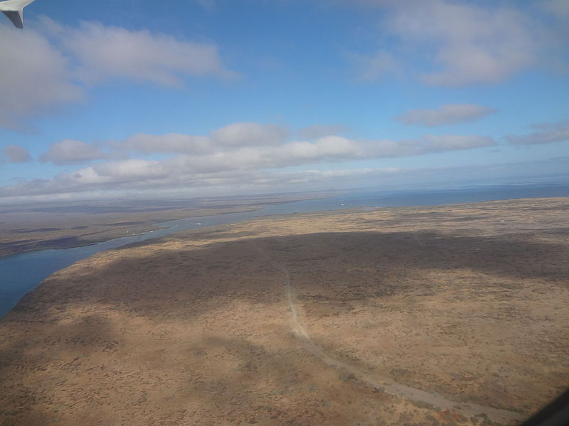 File:Baltra Island Aerial photograph,a small island in the Galápagos.JPG