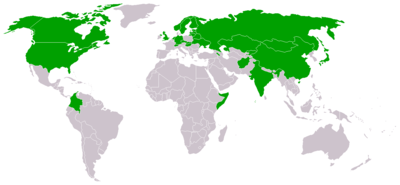 Nations affiliées à la fédération internationale de bandy